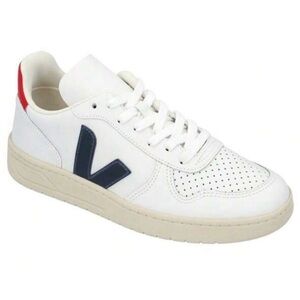 Veja V-10 Leather Low-Top Sneakers